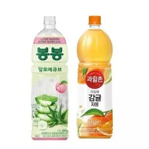 고품질 해태 알로에모닝 제주감귤 1.5Lx2 사무실 알로에모닝 (WFF503D)