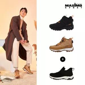 마시모NEW YORK 남성 방한다이얼화 +패딩슬립온 2종