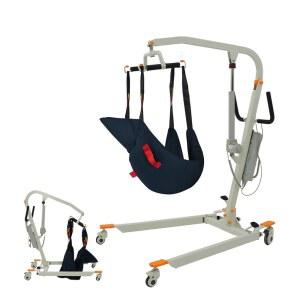 VOCIC 접이식 전기 전송 트, 슬링이 있는 노인을 위한 유압식 환자 가정용 신체 침대에서 의자로 들어 올리는 400LBS 무게 용량