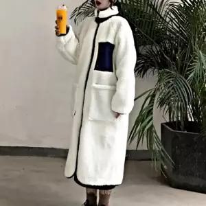 진주장식청자켓 겨울코트 롱코트 양털집업 겨울잠바양털자켓 프릴가디건