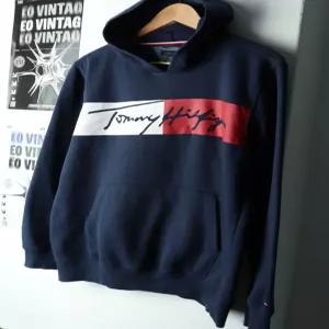 W(M)타미힐피거 후드티셔츠 빅로고 네이비 기모 올드스쿨63