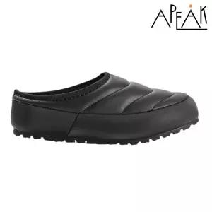 [하프클럽/스포츠용품(브랜드)]남여공용 블랙 패딩뮬 퍼안감 털슬리퍼 방한