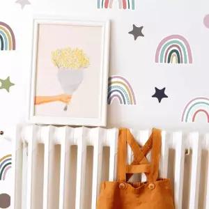 무지개 아이방 벽장식 인테리어 벽지 장식 아기방 꾸미기 스티커