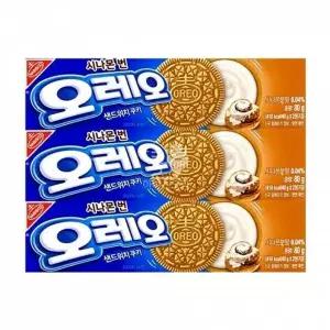 [하프클럽/]80g 3개 시나몬번 오레오 레드벨벳 샌드비스킷 딸기크