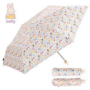 미피와플라워 귀여운 캐릭터 손잡이 자외선차단/차광율 99.9% 암막 수동 3단 우산 MIL-2501