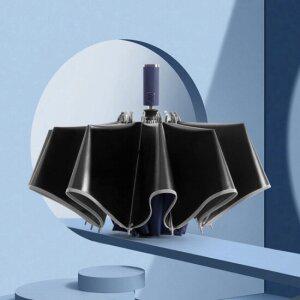 남녀공용 남자 심플 무지 자외선차단 가벼운 거꾸로 자동 튼튼 양산 겸용 3단 우산