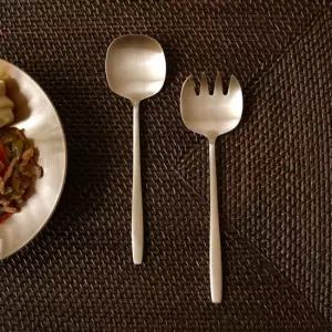 방짜유기 서빙 스푼 포크 SET