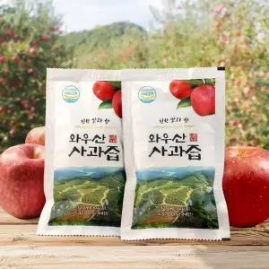 물 섞지 않은 100%  생사과즙 와우산 사과즙 120ml 50포