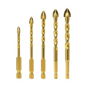 다용도 타공 비트 십자 만능 기리 꽈베기 5종 콘크리트 유리 타일 화살촉 임팩 전동 드릴