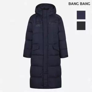 공용 가슴프린트 덕다운 롱패딩 NUF868