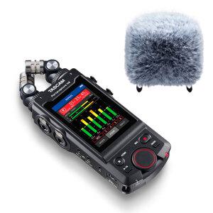 TASCAM 타스캠 Portacapture X8 + WS86 마이크 윈드스크린 추가 휴대용 레코더 녹음기 패키지