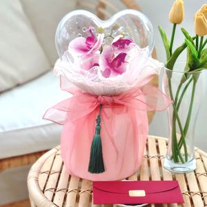 호접란 꽃풍선 아크릴 용돈 꽃다발풍선 화환 그레이스핑크