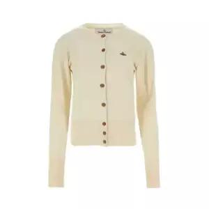 25SS 비비안웨스트우드 여성 베아 ORB 캐시미어 가디건 오프화이트 1803002P Y001V A408