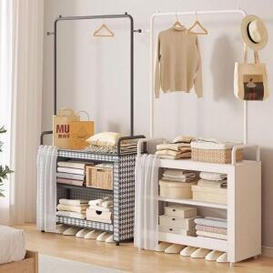 [KGPNR0T7_4B]커버형 철제행거 수납장 스탠드 스틸 소형