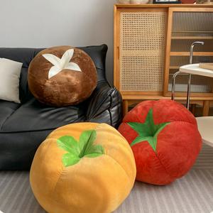 토마토 버섯 감 과일 야채 빅사이즈 쿠션 42cm 등쿠션 인테리어 소품 대량