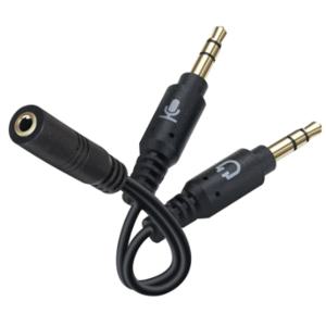 4극이어폰 컴퓨터연결하기 음성채팅 디코용 Y자젠더