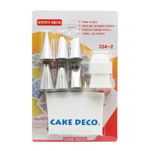 꽃 모양깍지 + 짤주머니세트 1set 케이크 원형 데코 깍지팁 베이킹 생크림 대형 장식용