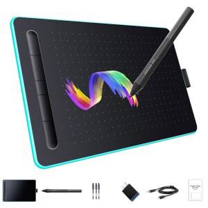 LetSketch 그래픽 드로잉 태블릿 8.26 * 5.5인치 인체공학적 8192 레벨 배터리 없는 스타일러스 펜 5 교사 학생 크리에이터를 위한 Windows/Android와 호환되는 맞춤형 단축키