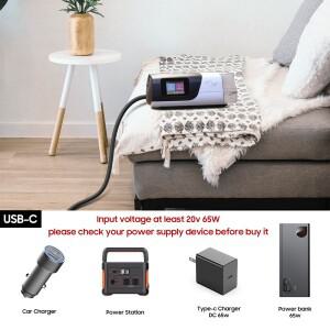 ResMed AirSense 11 Air Airmini 24V 2.71A CPAP 충전기 0.83A DC 컨버터 케이블용 65W 20V PD USB-C 유형