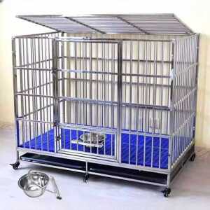 대형견 철장 스텐 이동식 사각 케이지 견사 펜스 중형견