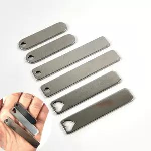 스텐 사각 키체인 네임택 바 각인판 목걸이 펜던트 이름표 팬던트 열쇠고리 키홀더 차량 전화 번호 각인