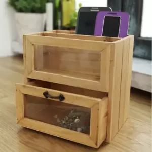 미니수납함 폭좁은수납장 우드 우드수납함 우드수납장 티박스 커피수납함 차보관함 미니멀스타일