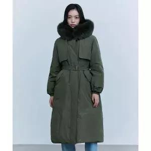 매장정품 더엣지 THEATG 폭스퍼 야상 롱 구스다운 코트 2039870915 131823