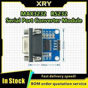 XRY MAX3232 RS232 TTL 직렬 포트 변환기 모듈 TX RX VCC GND 암 DB9 커넥터 3.3V 5.5V 깜박임 보드