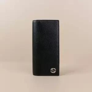 인터로킹 투톤 남성 장지갑 올블랙 610467 CAO2N 1000 [여주아울렛]