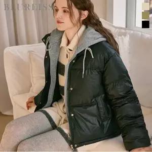 [블루레이스] 이중 후드 배색 웰론 점퍼_B5W1JP4071