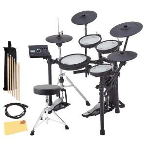 롤랜드 TD-17KVX2 2세대 V-드럼 번들에 드럼 왕좌, 오디오 케이블, 스틱 백, 3쌍 및 오스틴 바자 연마 천 포함