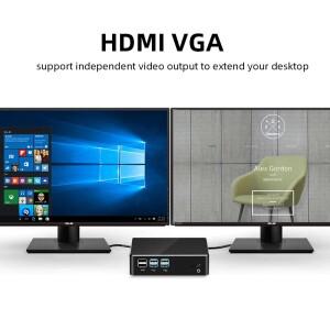 XCY 미니 PC 인텔 코어 프로세서 i7 5500U 8GB DDR3L SSD 300Mbps WiFi 8x USB 포트 Windows 10 Linux