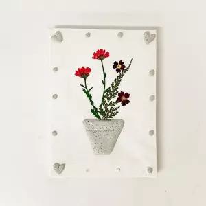 (4인용) 압화 캔버스 데코 화분 액자 만들기/식물/인테리어/사무실/탁상/입체/사진/꾸미기/체험/키트/DIY