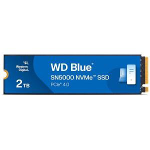 웨스턴 디지털 2TB WD 블루 SN5000 NVMe 내장 솔리드 스테이트 드라이브 SSD - PCIe Gen 4.0, M.2 2280, 최대 5,150MB/s WDS200T4B0E