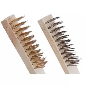 산업용 철솔 이물질 기름때 녹제거 목브러쉬 강철솔 철솔 고기불판청소솔