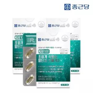 종근당 20100 초임계 식물성 알티지 오메가3 30캡슐 3박스 / 식물성캡슐