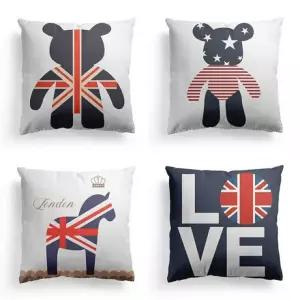 인테리어 유니언잭 소파 쿠션커버 4종 (45X45)