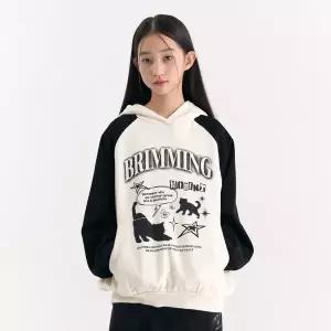 [롯데백화점]더데이걸즈 배색 레글런 후디 스 셔츠TGMH25T02