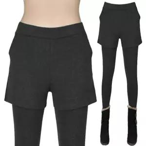 국산 여성 빅사이즈 큰사이즈 free XL 2XL 3XL 44 55 66 77 88 투인원 일체형 따뜻한 도톰 기모 가을 겨울 피치기모 면 스판 반바지 레깅스