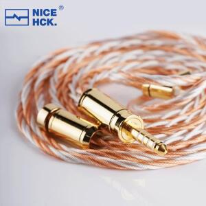 NICEHCK Engr.001 한정 수량 케이블 8N 실버 도금 OCC + 실버 도금 구리 합금 와이어 OFC 4.4mm 플러그 NX8