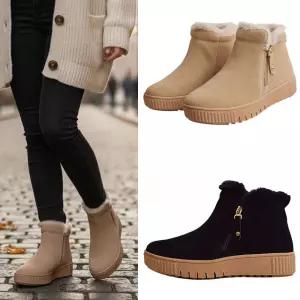 에버라스트 스웨이드 가죽 여성털부츠 앵클부츠 여성방한화 -패트릭