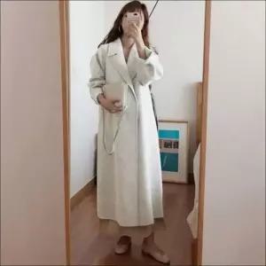 여자 겨울 허리벨트 깔끔 더블카라 모직 롱 3색 코트
