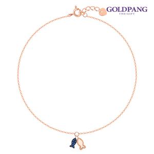 [골드팡] 14k 트윈블루피쉬 발찌