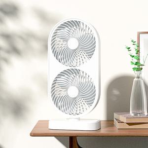 비즈 탁상용 듀얼팬 선풍기 사무실 소형 캠핑 충전식 120도 좌우회전 무선 차박