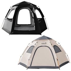 원터치 폴대 육각 돔텐트 8p 캠핑 오토 낚시 그늘막 경량 자동 대형 돔형 텐트 6-8인용