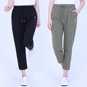 봄 여름 여성 바지 냉장고 바스락 팬츠 편한 고무줄 쿨 아이스 기능성 중년 엄마 카프리 밴딩 일 스판