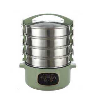 호빵 찜기 고구마 계란 가정용 겨울 학원 간식 미니 그린 3단+전기가열냄비 (다기능 스마트)