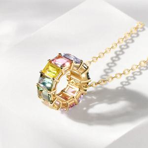 골드팡 18K 엘리시안 천연 컬러사파이어 펜던트