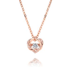 [하나다이아몬드]1부 랩다이아몬드 14k 18k 하트 댄싱스톤 데일리 목걸이 카밀라 HNLDN0126