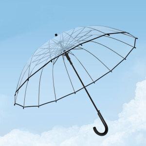 (2개세트) 튼튼한 16살대 투명 장우산 자동 우산